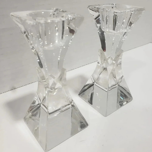 Nachtmann Ser of 2 Mini  Cyrstal Candle/Taper Holders. - Picture 1 of 6